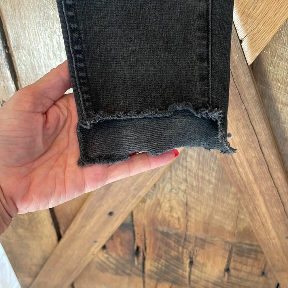 Madewell Size 26 Black/Charcoal Grey 10” High-Rise Skinny Jeans